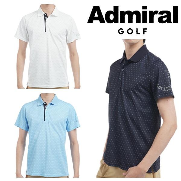 アドミラル ゴルフ メンズ モノグラムプリント スパッシーポロシャツ ADMIRAL GOLF AD...