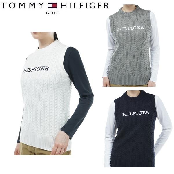 トミーヒルフィガー ゴルフ レディース ケーブルボトルネック ベスト TOMMY HILFIGER ...