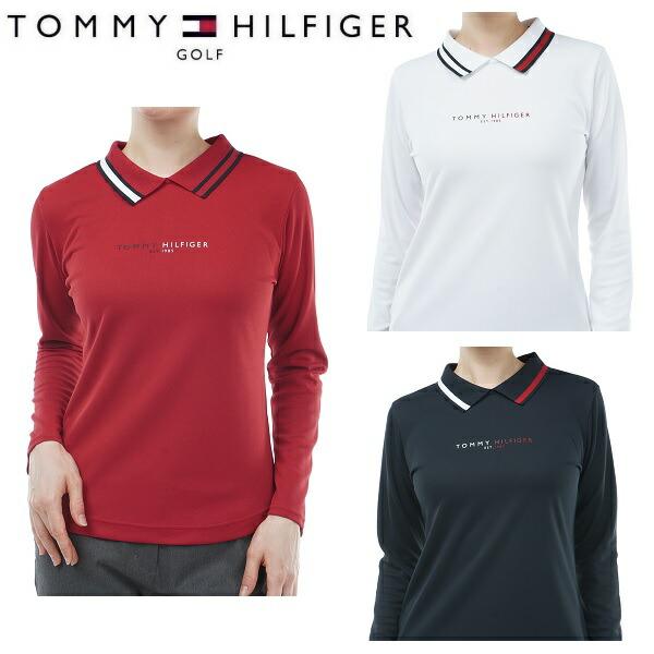 トミーヒルフィガー ゴルフ レディース バックファスナー LSシャツ TOMMY HILFIGER ...