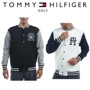 トミーヒルフィガー ゴルフ メンズ ダブルフェイス スタジアムジャンパー TOMMY HILFIGER GOLF THMA273 【2022年秋冬モデル】の商品画像