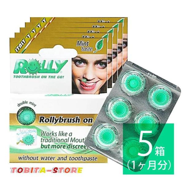 歯ブラシ 歯磨き 噛む歯みがき 手軽 歯みがき ガム ローリーブラッシュ ROLLY BRUSH　6...