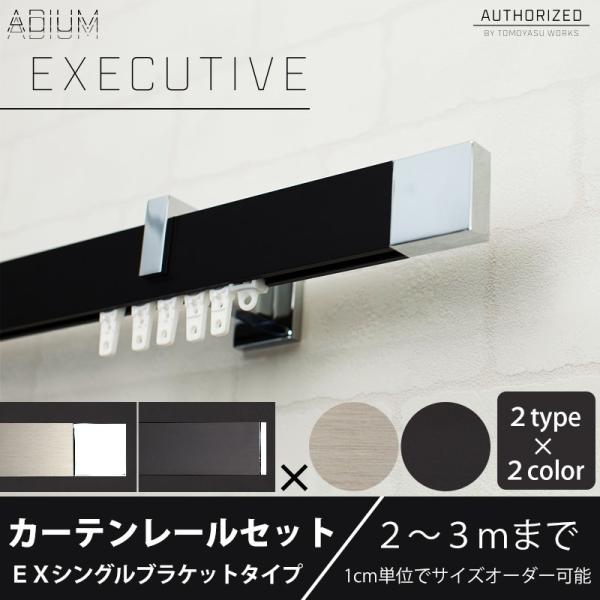 カーテンレール シングルセット アイアン ADIUMシリーズ EXECUTIVE エグゼクティブ 2...