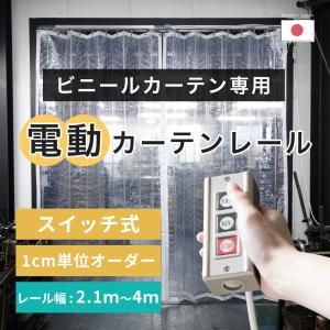 ビニールカーテンレール 電動レール ビニールカーテン専用 電動カーテンレール  スイッチタイプ 自動 開閉 〜4ｍまで JQ