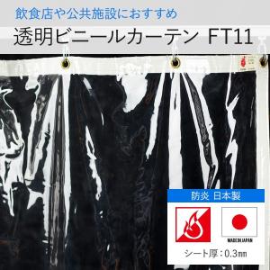 ビニールシート 透明 ビニールカーテン 防炎 丈夫なPVCアキレス FT11 0.3mm厚 幅91〜180cm 丈50〜100cm JQ