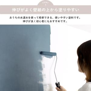壁ペンキ 水性塗料 屋内 壁紙の上から塗るペン...の詳細画像2