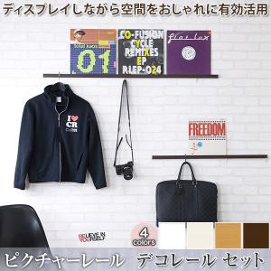 ピクチャーレール セット 棚 壁 天井 取り付け ディスプレイ収納デコレール 標準セット 51cm〜100cmまで｜DIY インテリア 友安製作所 ヤフー店