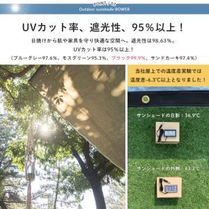 日よけシェード 庭 ベランダ 雨よけ サンシェ...の詳細画像2