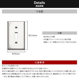 アメリカンスイッチ スイッチプレート 1口 ス...の詳細画像3