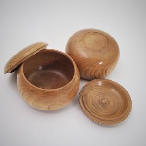 囲碁 人気の手作木製碁笥 栗 大33号(伝統工...の詳細画像1
