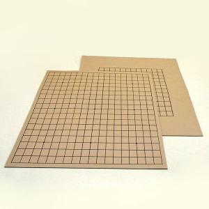 囲碁 碁盤 薄型 碁 19路 13路 44×47cm 両面 板 隙間に収納できる ※碁石