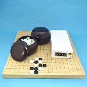 囲碁セット 新かや10号卓上接合碁盤竹と碁石新生...の商品画像