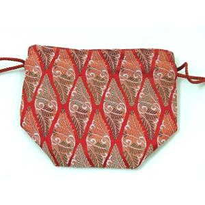 将棋用品 手作り駒袋 華やかな紅色 西陣織(裏...の詳細画像2