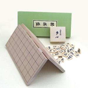 将棋セット 新桂5号折将棋盤とP将棋駒歩心の将棋セットの商品画像