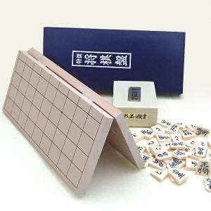 将棋盤セット 新桂4号折将棋盤(木製)とP製上駒...の商品画像