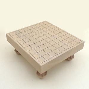 将棋セット 新桂2寸足付接合将棋盤竹と白椿上彫...の詳細画像1