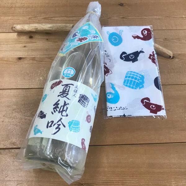 日本酒 高知 文佳人 夏純吟 1800ml+てぬぐい セット　（summer）（おばけ）
