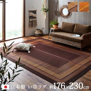 イケヒコ い草ラグ 国産 おしゃれ DXランクス総色 176×230cm 日本製