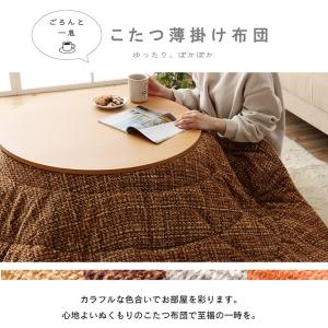 こたつ布団 薄掛 掛布団 円形 約200cm丸...の詳細画像1