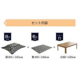 こたつ テーブル セット 長方形 120 3点...の詳細画像2
