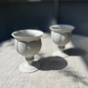 臼杵焼 USUKIYAKI 輪花オーバル長皿 ホワイト USUKIYAKI研究所