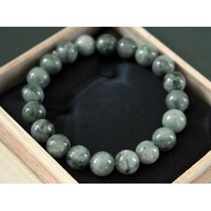 日本の石 日高翡翠 ブレスレット 12mm 北海道産 日高町 HIDAKA Jade
