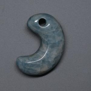 糸魚川翡翠 ブルー 約29mm 勾玉 新潟県 小滝入コン沢産【一点物】日本