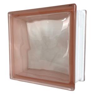 ガラスブロック 日本基準サイズ 世界で有名なブランド品 厚み95mmピンク色雲gb4195