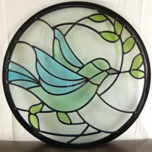 本格手作り高級ステンドグラス ステンド グラス ガラス三層デザイン