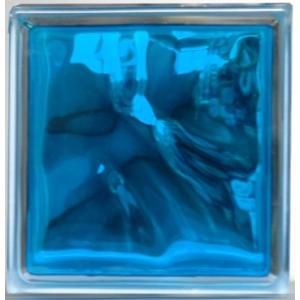 ガラスブロック190x190x95日本基準サイズクラウディインカラー スカイ ブルーgb41095