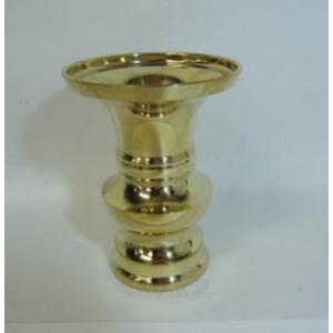 仏壇の花瓶　磨き金色　5.0寸　高さ15cm
