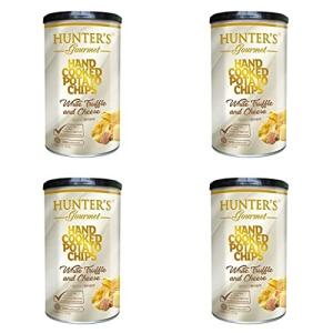 ハンターポテトチップス 白トリュフ＆チーズ 150g×4個 ハンター ハンターズ ポテチ 缶 輸入食品 トリュフ チーズ