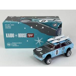 MINI GT KHMG010 日産 ダットサン KAIDO 510 ワゴン グリーン HOUSE(右