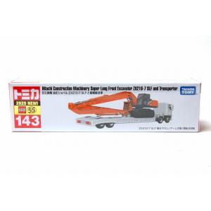 No.143 日立建機 油圧ショベル ZX210-7 SLF と重機搬送車 ロングタイプ トミカ