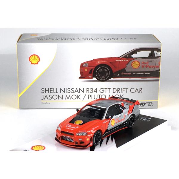 1/64 Nissan R34 GTT Drift Car &quot;SHELL&quot; Jason Mok / ...