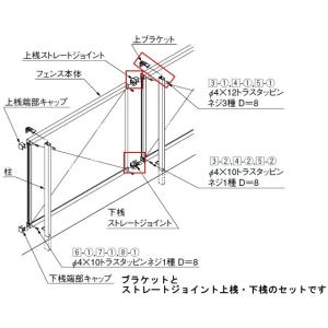 LIXIL TOEX アルメッシュ1型/2型フェンス用 取付部品セット