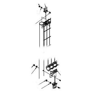 LIXIL TOEX ハイグリッドフェンスN1型 T-6 T-8用　端柱取付部品
