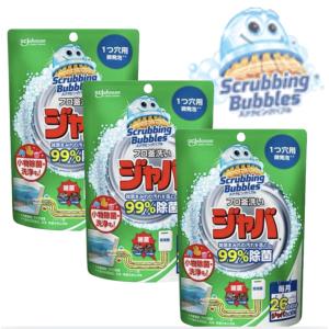 スクラビングバブル 風呂釜洗浄剤 ジャバ 1つ穴用 160g 3個 浴槽 お風呂 洗剤 掃除 汚れ お風呂掃除