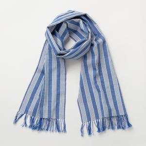 IIE Lab. Analog stole 青木四本細縞 会津木綿
