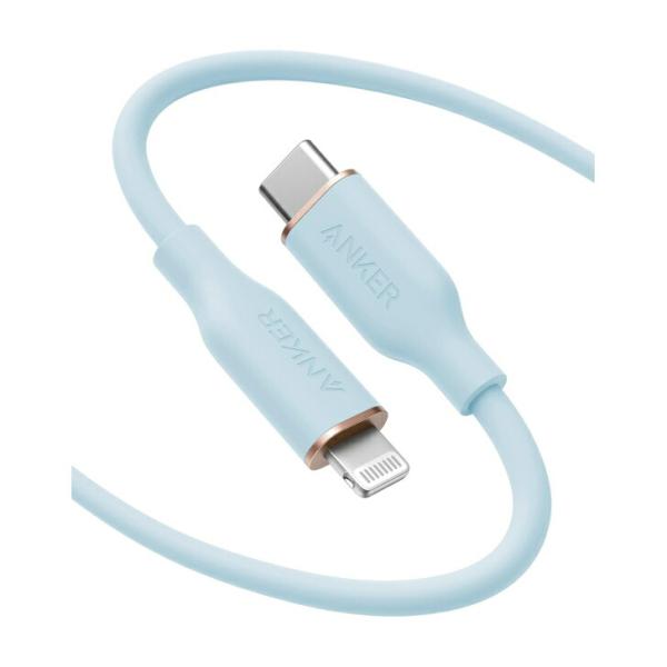 Anker PowerLine lll Flow USB-C &amp; ライトニング ケーブル MFi認証...
