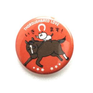 競馬 グッズ  缶バッジ プレゼント いきます 猫 LINEスタンプ
