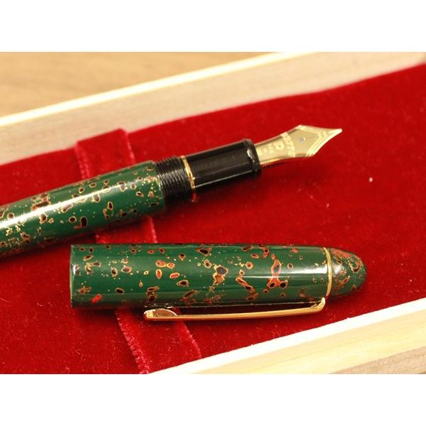 津軽塗万年筆 唐塗（緑）【青森県弘前市/限定品/プラチナ万年筆/#3776 Century/中字/細...