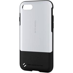エレコム iPhone SE(第2世代) / 8 / 7 ケース カバー 衝撃吸収 落下時の衝撃から本体を守る TOUGH SLIM 衝撃吸収 フィルム付 ホワイト PM-A17MTSWH