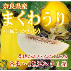 まくわうり まくわ瓜 メロン まっかメロン 7玉から12玉 奈良県産