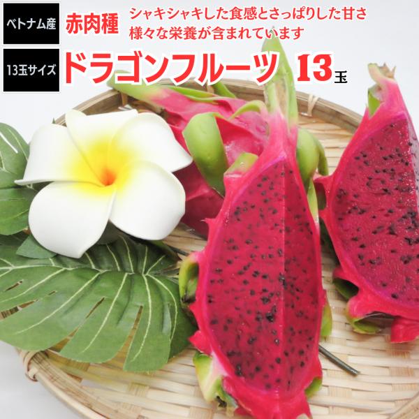 ドラゴンフルーツ ピタヤ ベトナム産 13個 1箱 赤肉種