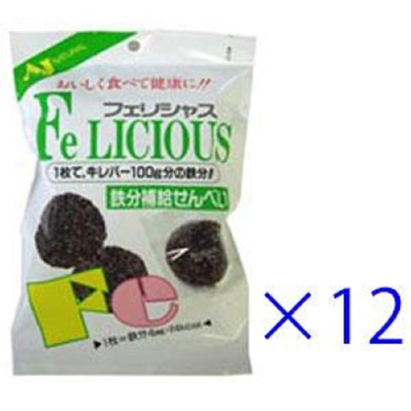 味泉 フェリシャス鉄分補給せんべい 12袋 　