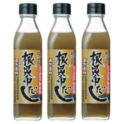 丸ごと根昆布だし 300ml×3本セット 北海道ケンソ 　 北海道 無添加 ねこぶだし まるごと根昆...