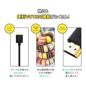 HDMIケーブル 2m Ver2.0 ハイスピ...の詳細画像3