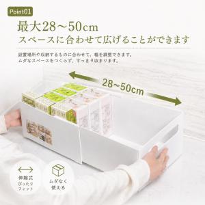 収納ケース 引き出し 伸縮 収納ボックス 棚収...の詳細画像2