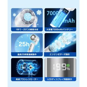 扇風機 半導体冷却 風量調節 ハンディファン ...の詳細画像3
