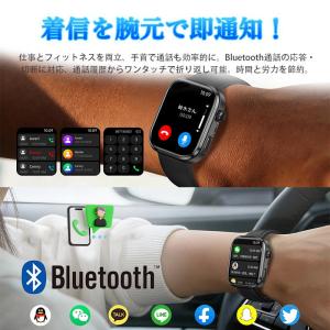 スマートウォッチ 日本製センサー 通話機能 血...の詳細画像5